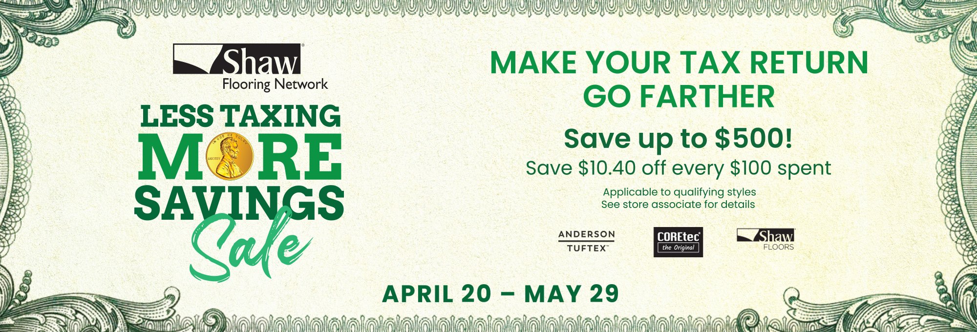 Less Taxing More Savings Sale