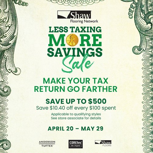 Less Taxing more Savings Sale